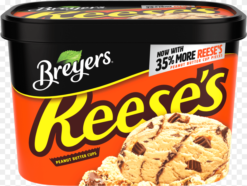 A 48 Ounce Tub Of Breyers Reese39s Front Of Pack Breyers Reese39s Ice Cream, Dessert, Food, Ice Cream, Peanut Butter Free Transparent Png