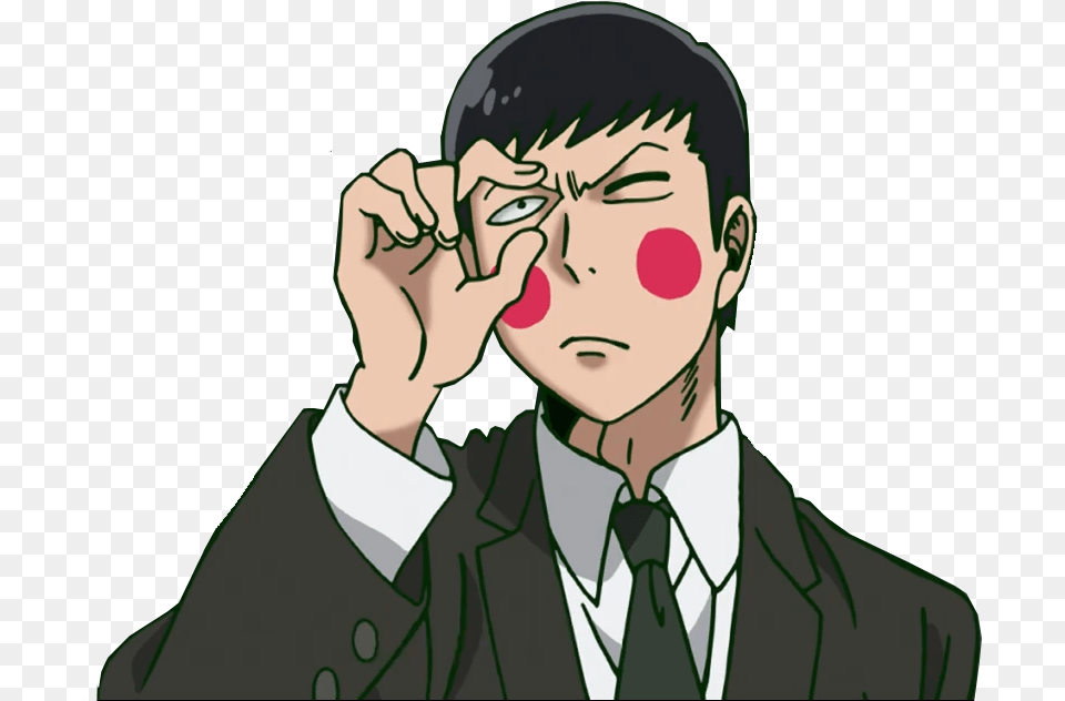 A Anime Manga Thread Human Dimple Mob Psycho, Adult, Male, Man, Person Png