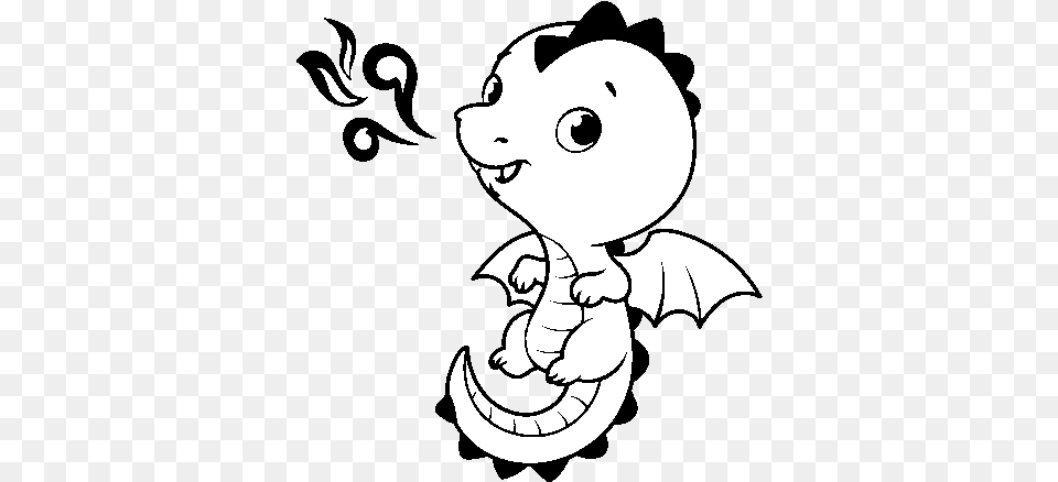 A Baby Dragon Coloring, Person, Face, Head, Stencil Png Image