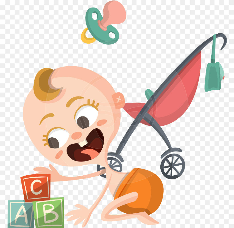 A Baby Themed Graphic Pack Containing Various Cartoon, Face, Head, Person Free Png Download