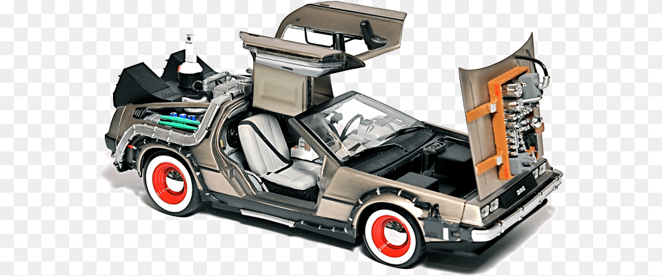 A Back To The Back To The Future Car Papercraft, Machine, Wheel, Alloy Wheel, Car Wheel Png Image