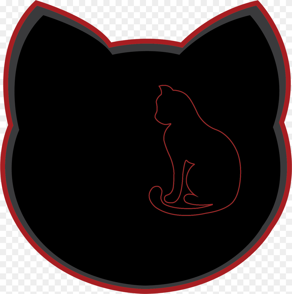 A Basic Cat Outline Is Drawn A Place Off To The Side Illustration, Animal, Mammal, Pet, Disk Png