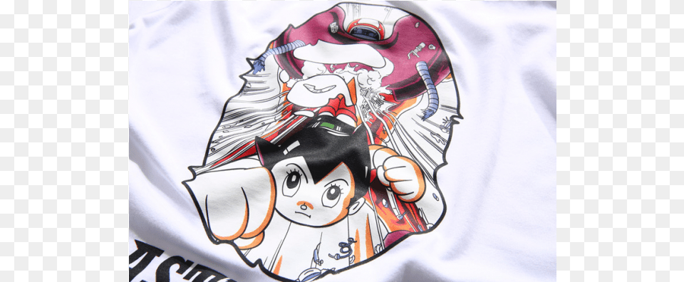 A Bathing Ape Astroboy T Shirt Cartoon, Cap, Cape, Clothing, Hat Png Image