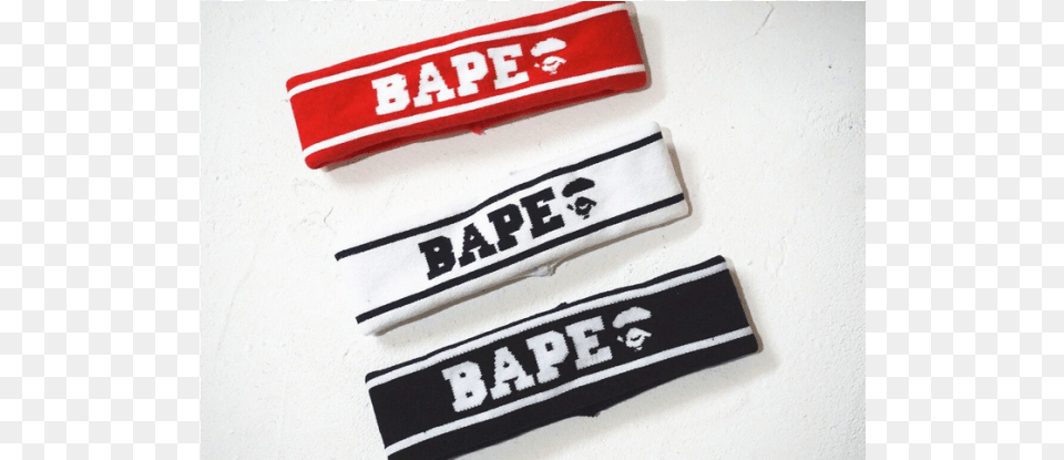 A Bathing Ape Bape Face Headband Label, Accessories, Strap, First Aid Png Image