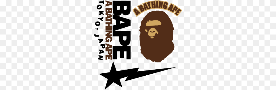 A Bathing Ape Logo Vector Bathing Ape Japan Logo, Face, Head, Person, Adult Free Png Download