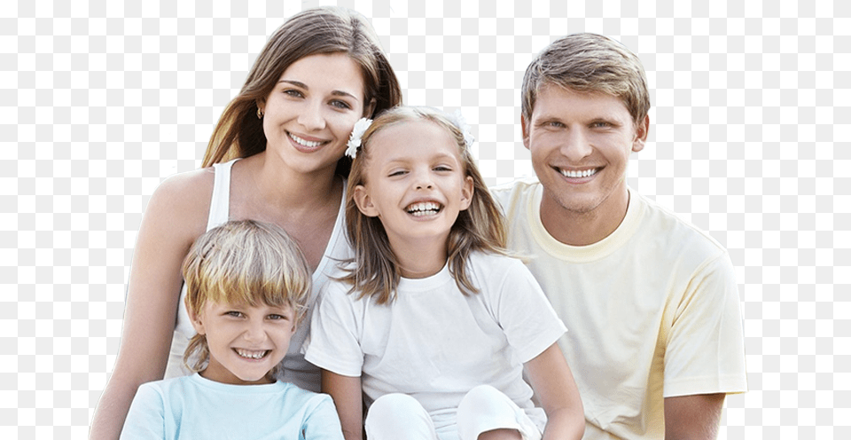 A Beautiful 4 Person Family With Light Brown Hair Insurance, People, Smile, Face, Portrait Free Png