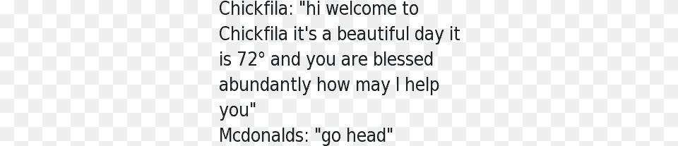 A Beautiful Day Difference Between Chick Fil A And Mcdonalds, Text, Blackboard Png Image