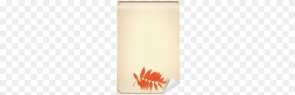 A Beige Watercolor Paper With A Border And Mountain Construction Paper, Plant, Leaf, Sprout, Bud Png Image