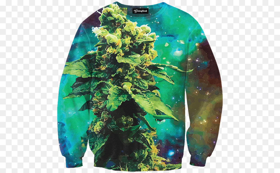 A Big Joint Weed Galaxy, Clothing, Long Sleeve, Sleeve, Plant Free Transparent Png