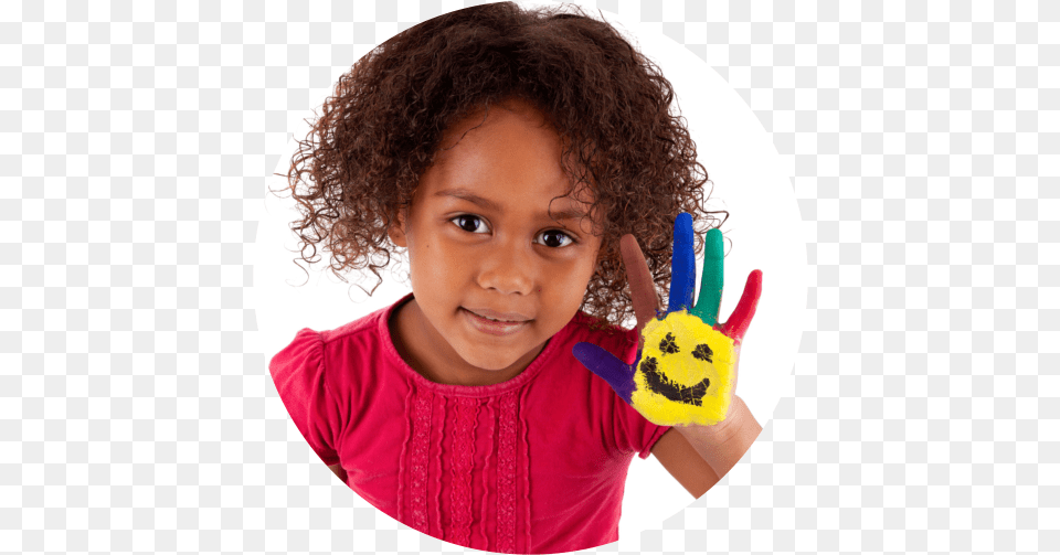 A Black American Child Showing Her Painted Palm African American Children, Body Part, Photography, Person, Head Free Png