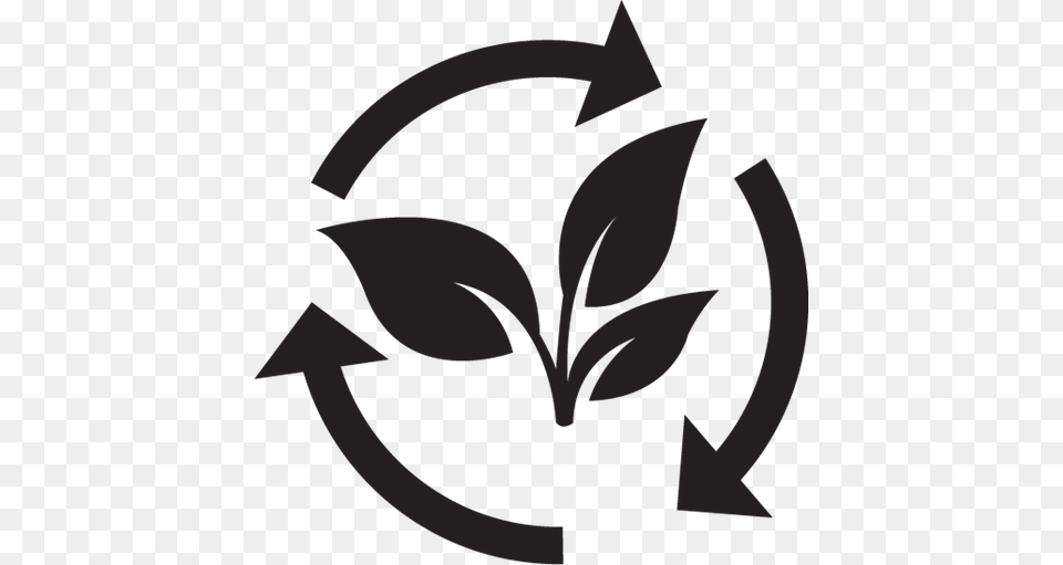 A Black And White Illustration Of A Carbon Cycle Icon Plant Cycle Icon, Symbol, Person, Leaf, Recycling Symbol Png Image