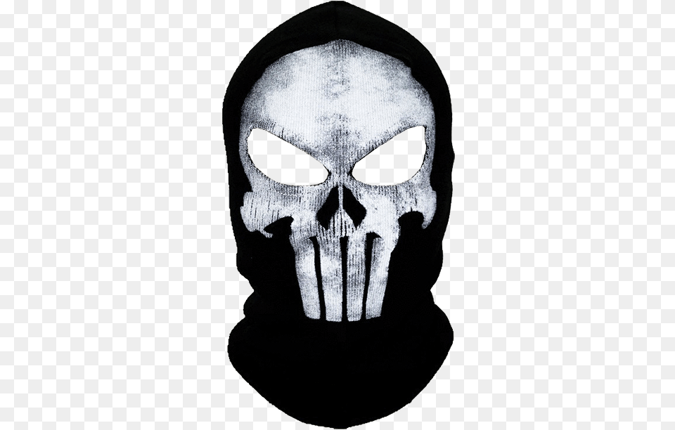 A Black Skull Face Mask Punisher Mask, Adult, Male, Man, Person Png