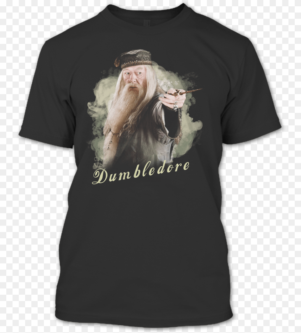 A Black T Shirt With The Shopify Logo Albus Dumbledore Harry Potter Movie 24x18 Print Poster, Clothing, T-shirt, Adult, Female Png