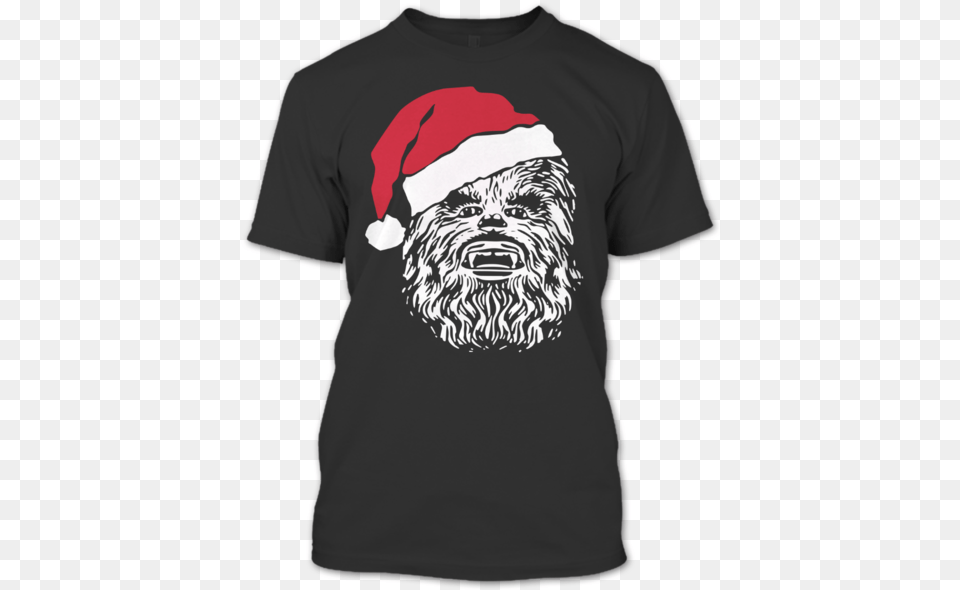 A Black T Shirt With The Shopify Logo Christmas Ugly Sweater Star Wars, Clothing, T-shirt Png Image