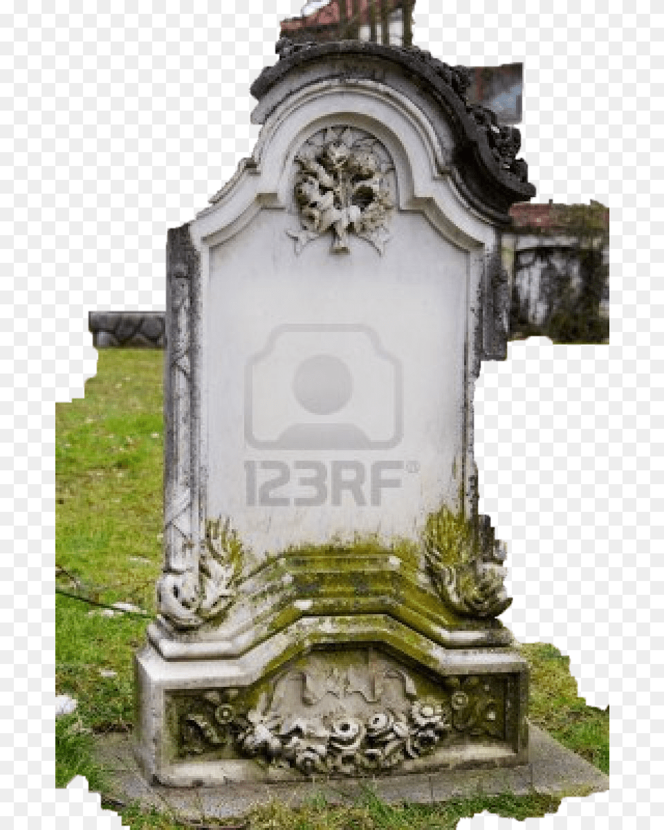 A Blank Tombstone Covered With A Moss Cemetery, Gravestone, Tomb, Architecture, Building Free Png