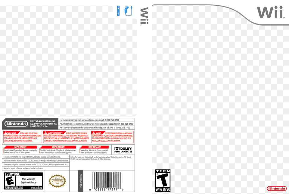 A Blank Wii Cover Mario Super Sluggers Nintendo Wii 2008, Text, Paper Png