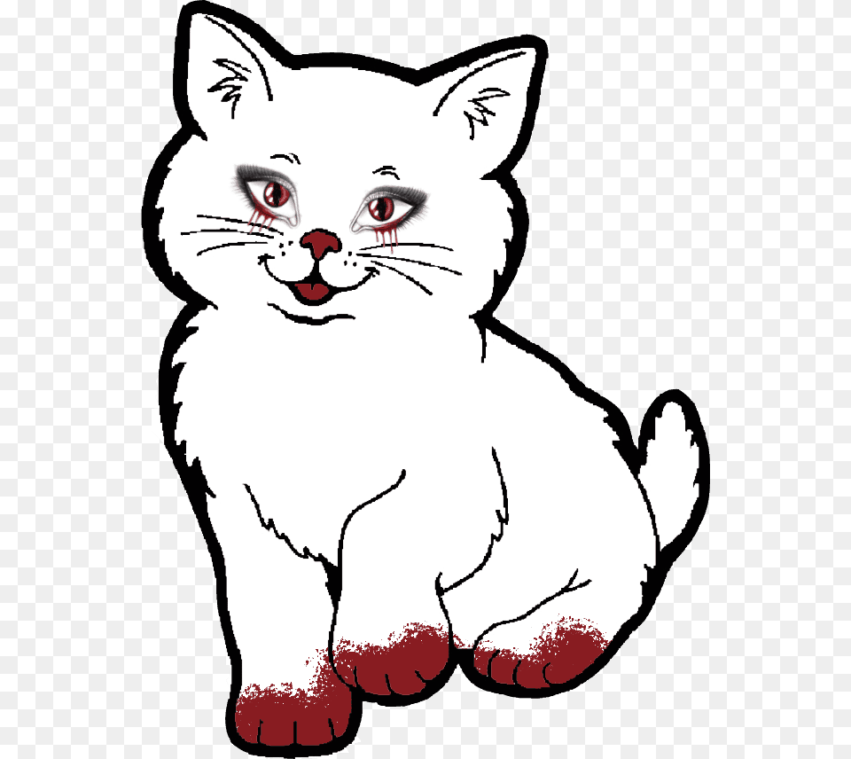 A Bloody Kitten From Kearny Street Printable Simple Cat Outline, Baby, Person, Face, Head Free Png Download