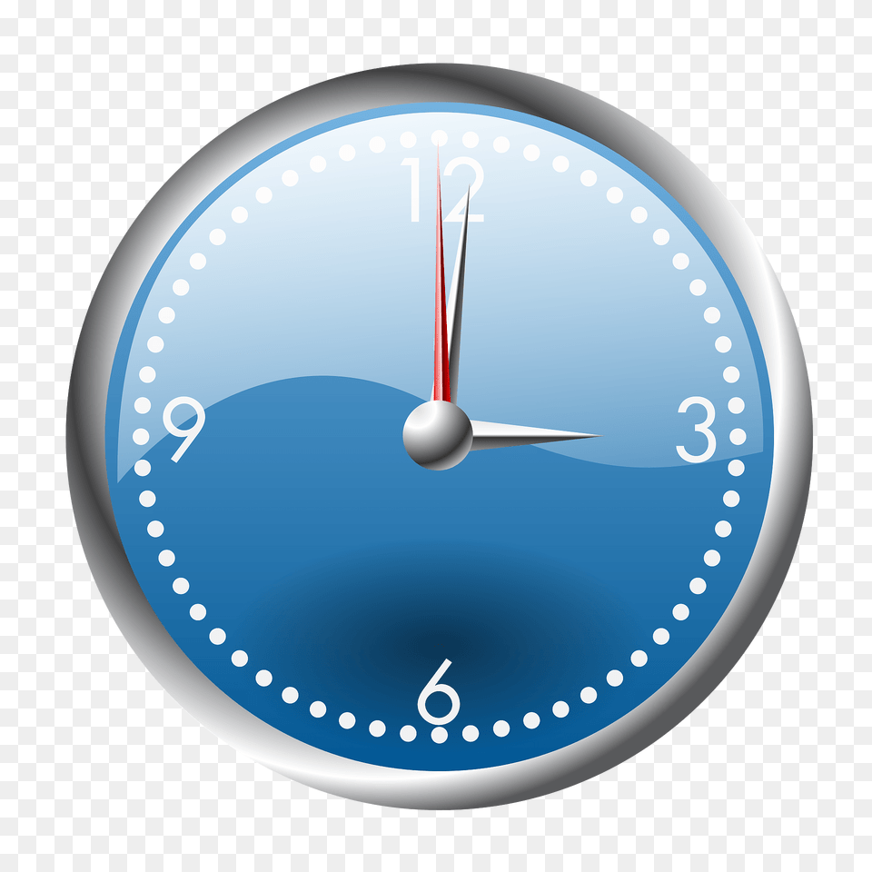 A Blue And Chrome Clock Clipart, Analog Clock, Hot Tub, Tub Png Image