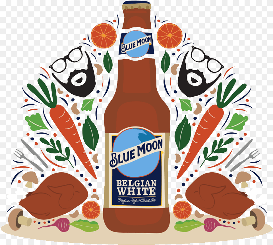 A Blue Moon And Babish Thanksgiving Binging With Babish, Alcohol, Beer, Beer Bottle, Beverage Free Png Download