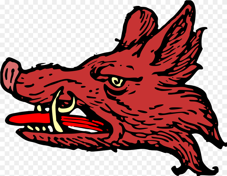 A Boar39s Head Proper Colorized From Old Woodcut Boar Head Clip Art, Baby, Person, Animal Free Transparent Png