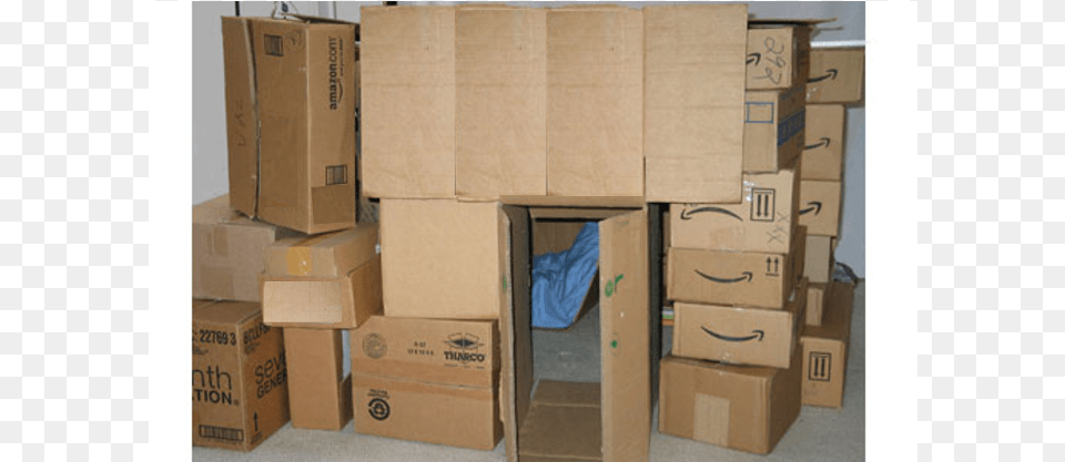 A Box Fort Kid Forts, Cardboard, Carton, Package, Package Delivery Free Png Download