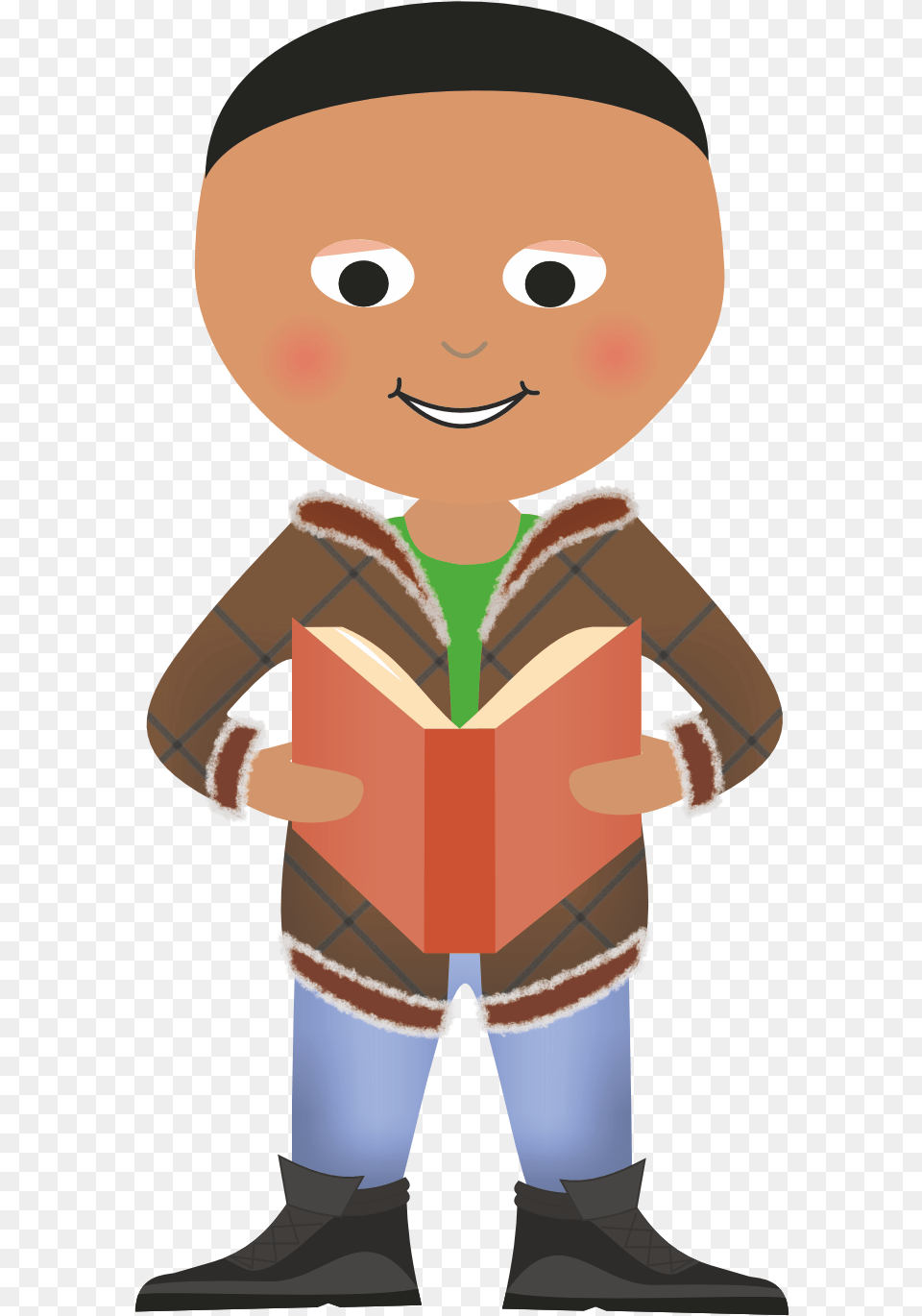 A Boy Reading A Book Clipart Banner Freeuse New Year Standing Up Reading Clipart, Person, Baby, Face, Head Free Png Download