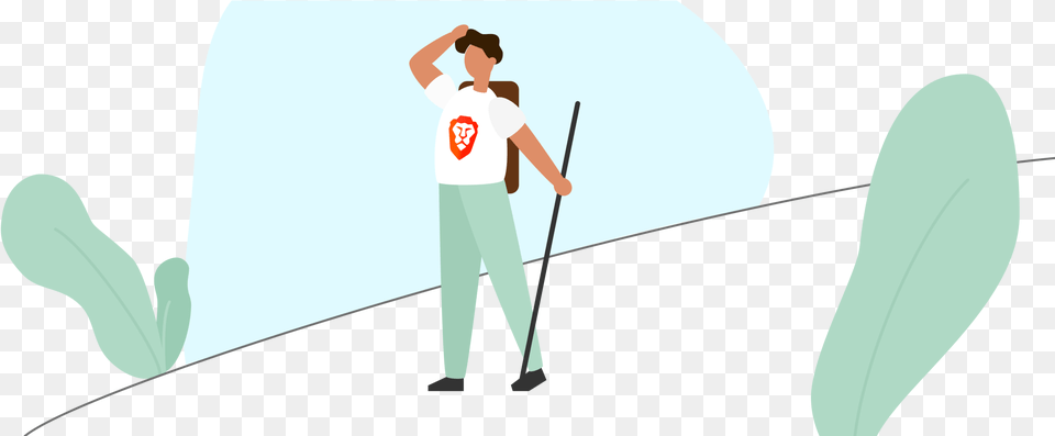 A Brave World A Browser For Now Illustration, Cleaning, Person, Walking, Outdoors Free Transparent Png