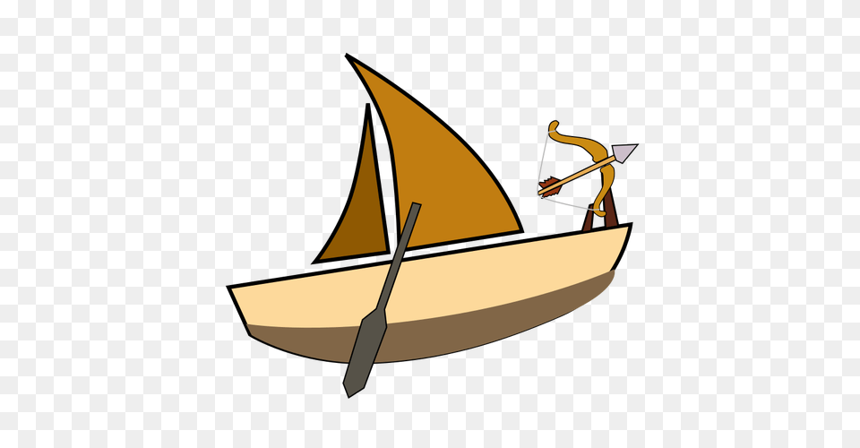 A Brown Boat, Watercraft, Vehicle, Transportation, Sailboat Free Png