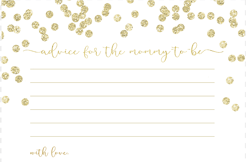 A Brunch For Baby Gold Advice Card Diaper Raffle Tickets Gold, Envelope, Mail, Page, Text Free Png