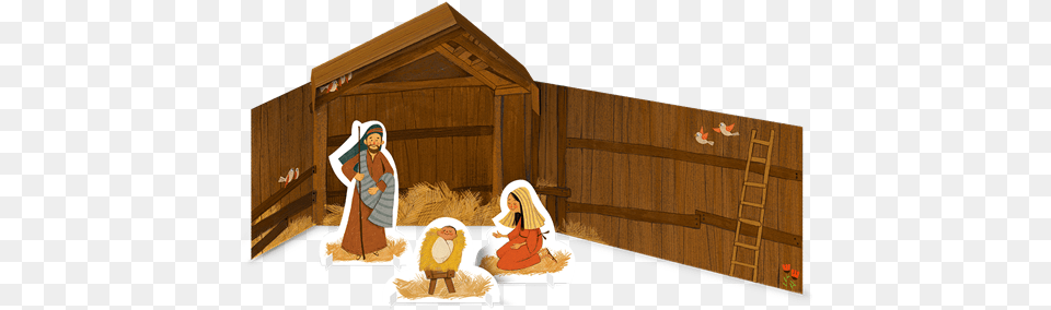 A Build It Yourself Nativity Scene Amp Advent Calendar Plywood, Outdoors, Nature, Wood, Adult Png Image