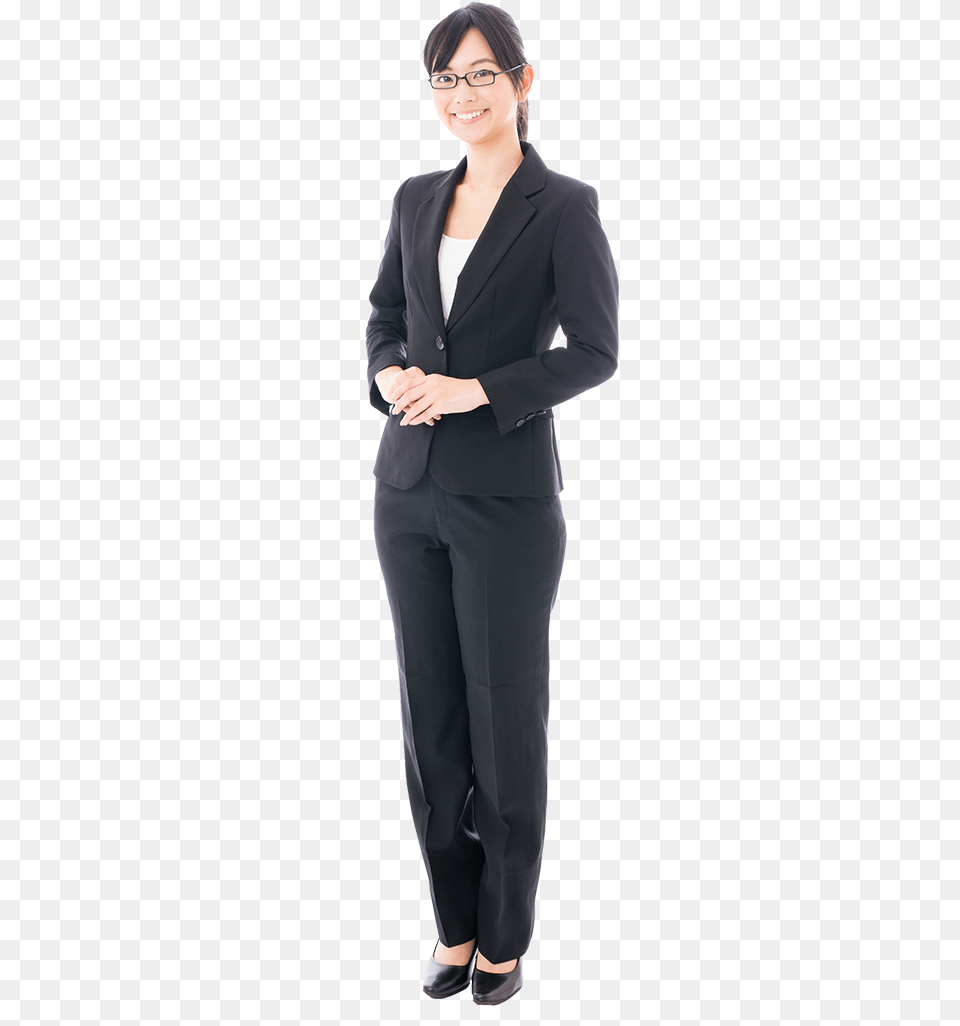 A Business Woman Smiling Tuxedo, Person, Standing, Formal Wear, Suit Free Transparent Png