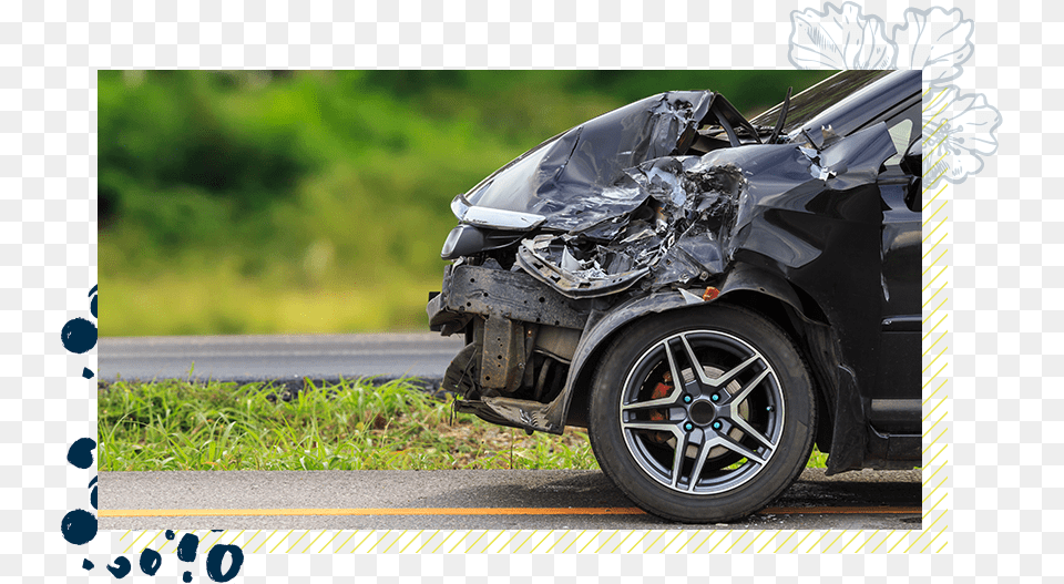 A Car After A Car Accident Perdida Total De Un Auto, Alloy Wheel, Vehicle, Transportation, Tire Png