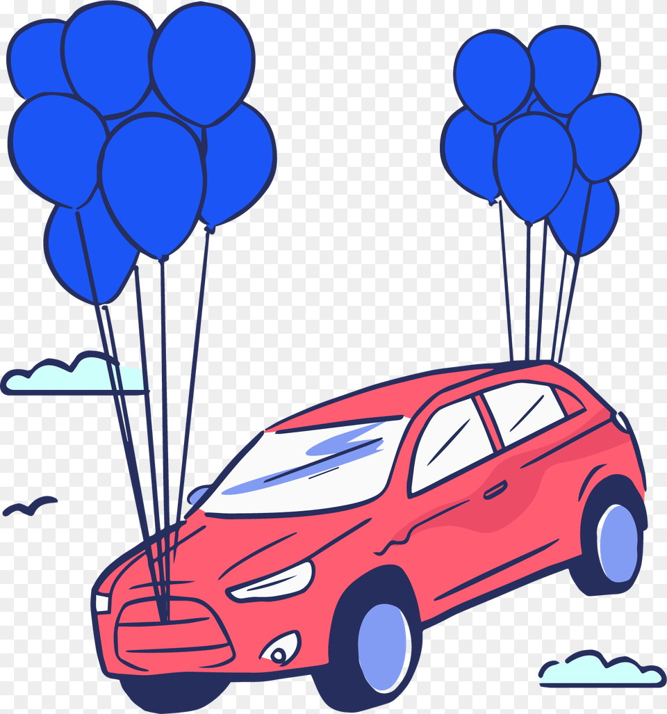 A Car That You Feel Like Home Hatchback, Balloon, Art, Vehicle, Transportation Png