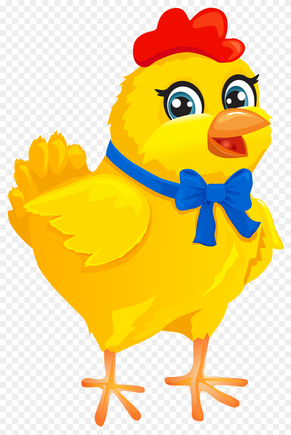 A Cartoon Yellow Easter Chick Baby Chicken Bird, Animal, Fowl, Hen, Poultry Png