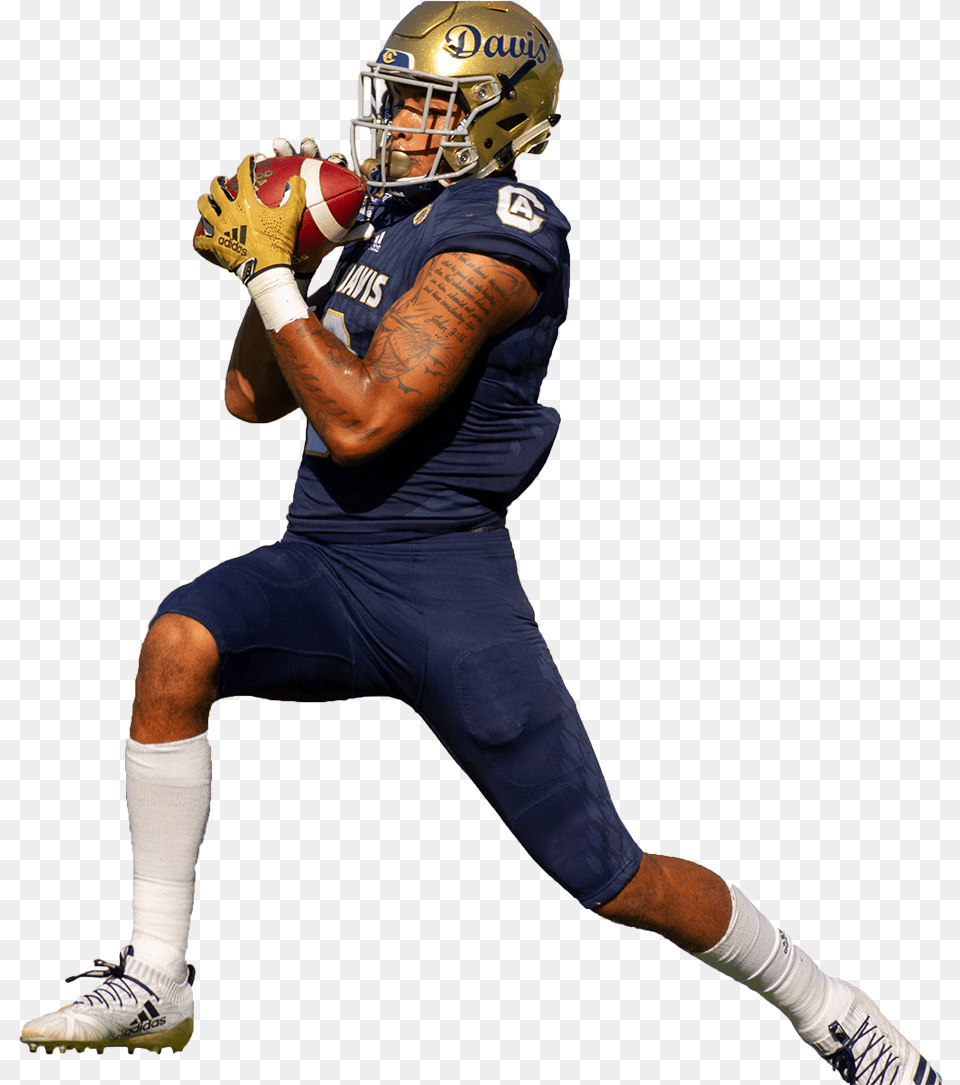 A Century Of Aggie Football Uc Davis Magazine Fcs Football Players, Helmet, Adult, Playing American Football, Person Free Png Download