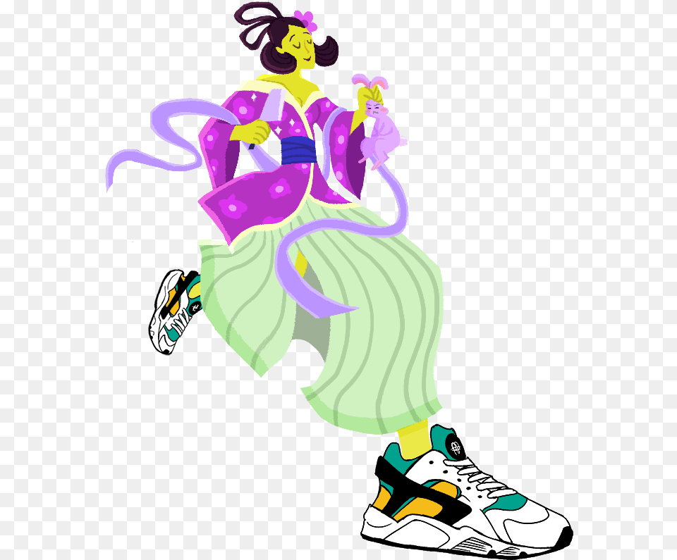 A Character Still From Our Huarache Animation Done Cartoon, Shoe, Purple, Footwear, Clothing Free Transparent Png