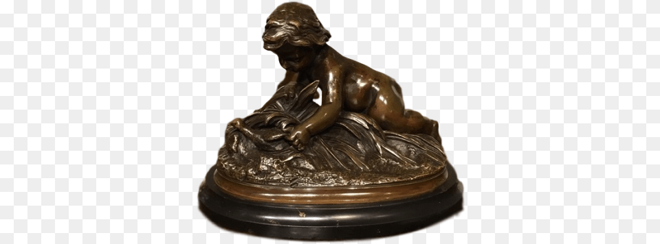 A Charming French Bronze Group Depicting Cherub Statue, Art, Adult, Male, Man Png