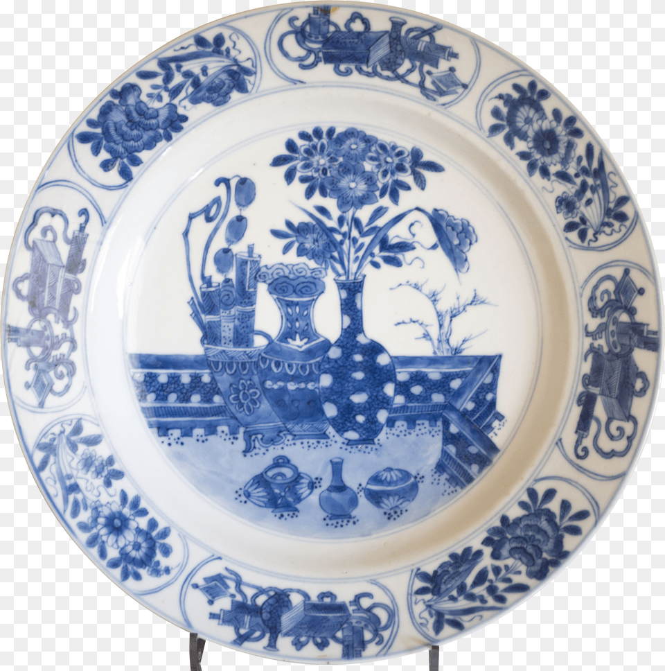 A Chinese Blue And White Plate Decorated With Precious Blue And White Porcelain Free Png