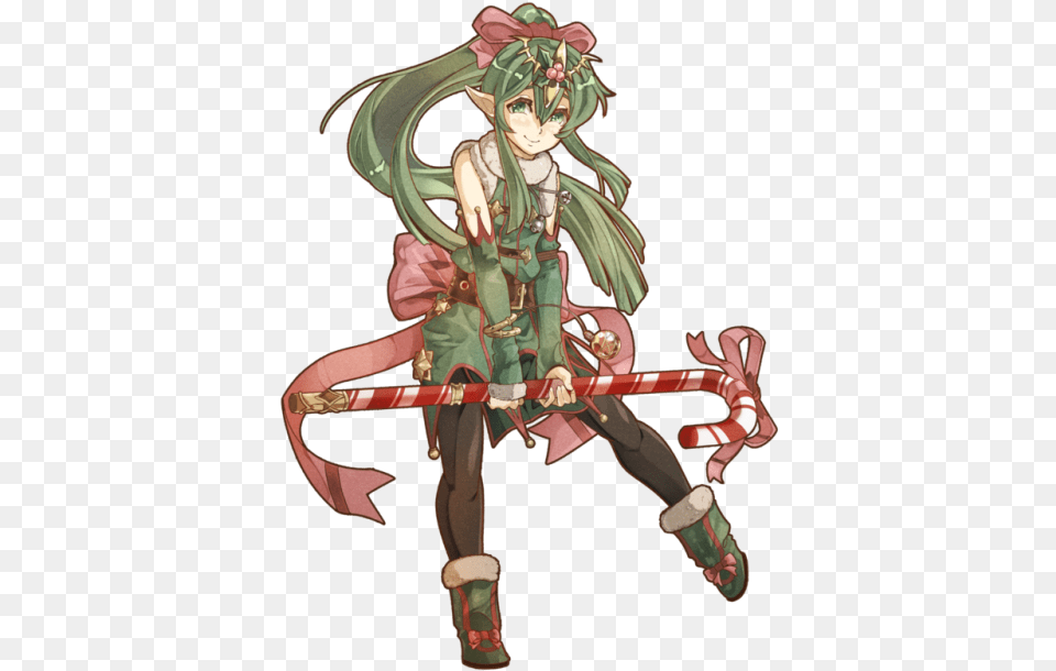 A Christmas Tiki I Did In Honor Of The Fe Heroes Winter Fire Emblem Tiki Art, Book, Comics, Publication, Person Png Image