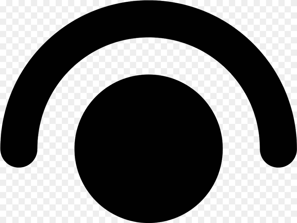 A Circle With A Bow Above It Circle, Gray Png