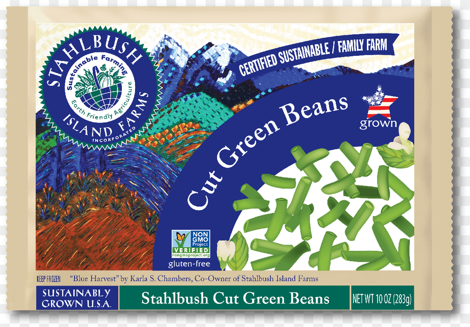 A Classic Side Dish Green Beans Are Eaten In The Pod Stahlbush Island Farms, Advertisement, Postage Stamp, Poster Free Png Download