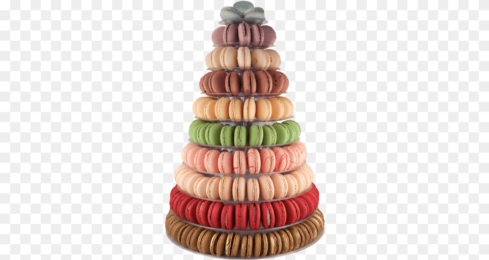 A Clear Plastic 10 Layer Tower Holding Up To 230 Macarons The Majestic, Food, Sweets, Hot Dog, Birthday Cake Png Image