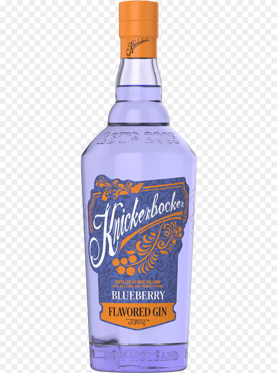 A Close Up Of A Bottle New Holland Blueberry Gin, Alcohol, Beverage, Liquor, Shaker Free Transparent Png