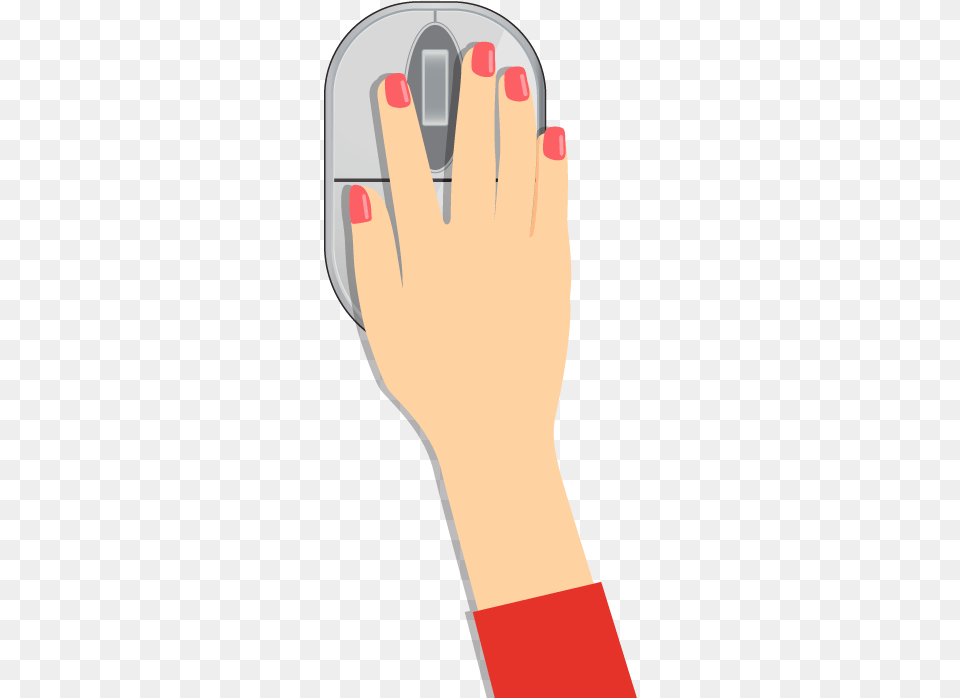 A Close Up Of A Hand Holding A Computer Mouse In A, Body Part, Person, Wrist, Nail Free Transparent Png