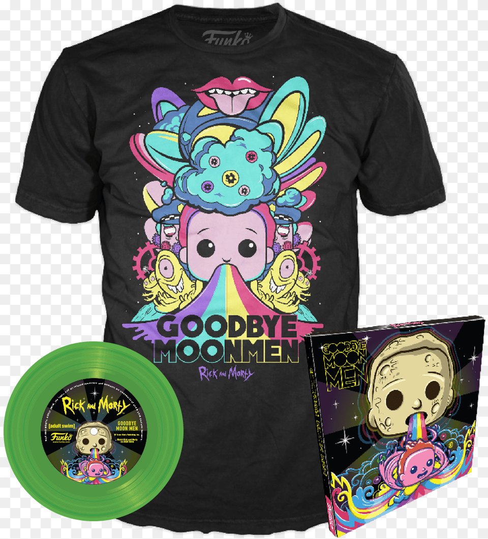 A Closer Look At The Sdcc 2018 Exclusive Rick And Morty Rick And Morty Vinyl Record, Clothing, T-shirt, Book, Comics Free Png Download