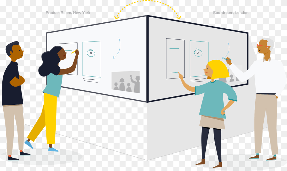 A Collaborative Whiteboarding Solution That Brings Collaboration People At Whiteboard, Person, Adult, Child, Female Free Png