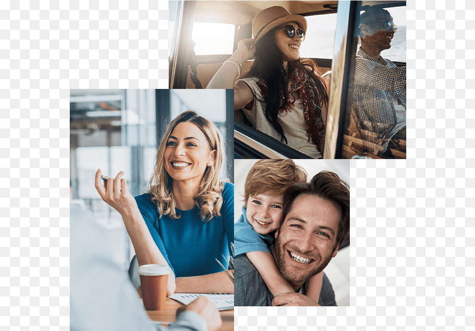 A Collage Of Pictures With Smiling People Woman Real Estate, Head, Face, Person, Art Free Png