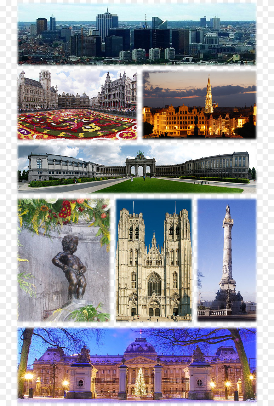 A Collage With Several Views Of Brussels Top Grand Place, Urban, Metropolis, City, Church Free Png