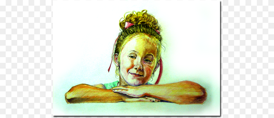 A Colour Pencil Portrait Illustration, Art, Face, Head, Painting Png