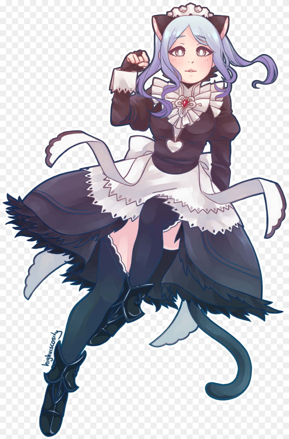 A Commission Of Flora From Fire Emblem With Cat Ears Cartoon, Book, Comics, Publication, Baby Free Transparent Png